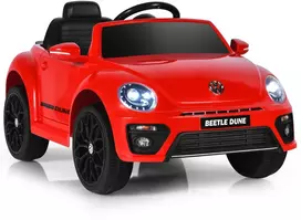 Vaikų automobilis Volkswagen Beetle raudonas