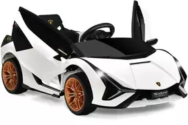 Vaikiškas elektrinis automobilis baltas