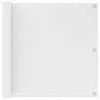 Balkono Ekranas Balta 90 x 1000 cm HDPE ir aliuminis