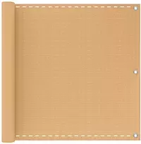 Balkono Ekranas Smėlio 75 x 1000 cm HDPE ir aliuminis