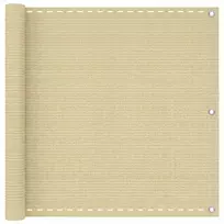 Balkono Ekranas Smėlio 75 x 700 cm HDPE ir aliuminis