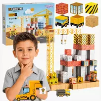 WOOPIE Magnetic Blocks 165pcs Cubes Construction Crane Excavator Gift 3D