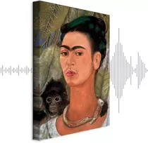Paveikslas Frida Kahlo - Autoportretas su beždžione