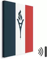 Paveikslas Fakelas Prancūzijos vėliavos fone