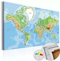 Kamštinis žemėlapis - Pasaulio geografija