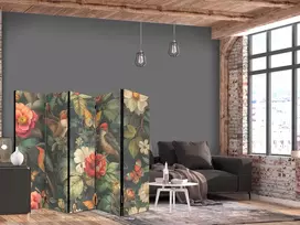 Pertvara - Botanikos sode - gėlės, paukščiai ir drugeliai - spalvinga iliustracija - 5 dalių