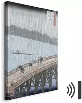 Paveikslas Utagawa Hiroshige - Staigus lietus virš Shin-Ohashi tilto ir Atakės