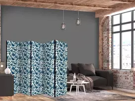 Pertvara - Rožių vijokliai - vienspalviai mėlyni paukščiai tarp rožių - 5 dalių