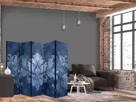 Pertvara - Ornamentas mėlynais ir šaltais tonais - tamsiai mėlyna dekoracija - 5 dalių