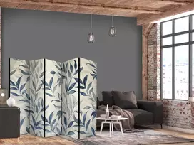 Pertvara - Lapai mėlynais tonais - subtilus botaninis motyvas - 5 dalių