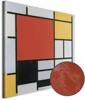 Paveikslas Piet Mondrian - Kompozicija su raudona, geltona, mėlyna ir juoda