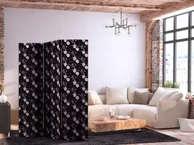 Pertvara - Paukščiai tarp gėlių - fazanai tarp bijūnų - violetinė - 3 dalių
