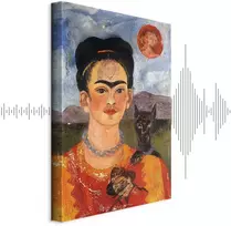 Paveikslas Frida Kahlo - Autoportretas su Diego ant krūtinės