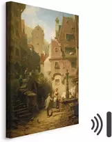 Paveikslas Carl Spitzweg - Geradaris, dovanojantis gėles