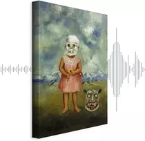 Paveikslas Frida Kahlo - Mergaitė su mirties kauke (Ji žaidžia viena)