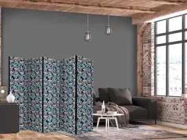 Pertvara - Žuvys tarp lapų - spalvingos koi žuvys tarp tamsiai žalių vandens lelijų lapų - 5 dalių
