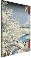 Paveikslas XXL Utagawa Hiroshige - Būgnų tiltas ir saulėlydžio kalva Meguro