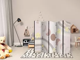 Pertvara - Džiaugsmingas dangus - geltonos žvaigždės su vaivorykšte mėnulio fazių fone - 5 dalių