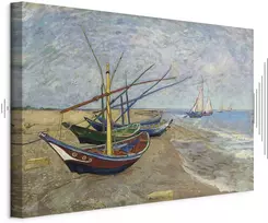 Paveikslas Vincent van Gogh - Žvejų valtys paplūdimyje