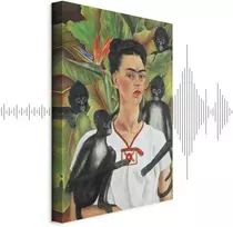 Paveikslas Frida Kahlo - Autoportretas su beždžionėmis