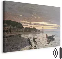 Paveikslas Claude Monet - Valties ištempimas į krantą, Honfleras