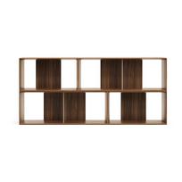 Modulinės lentynos rudos spalvos 4 vnt. iš riešutmedžio 168x76 cm Litto – Kave Home