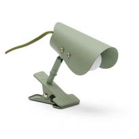 Žalios spalvos iš metalo stalinis šviestuvas su segtuku (aukštis 16 cm) Jula – Kave Home