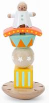 Medinė piramidė Classic World Stacking Balancing Clown, įvairių spalvų, 6 vnt.