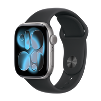 Watch Apple Watch Series 11 (2025) GPS 42mm Space Grey Aluminium Case with Sport Band S/M - Black