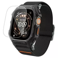 Spigen LITE FIT PRO  AND  TEMPERED GLASS APPLE WATCH ULTRA 1 / 2 / 3 (49 MM) MATTE BLACK