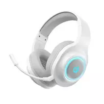 QCY Heroad V200 Tri-Mode Gaming Headset with 7.1 Sound, 240h Battery, and Detachable Microphone - White