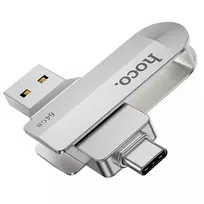 Hoco 64GB USB 3.0 Flash Drive (USB A + USB C) UD10 silver