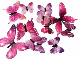 Fusion Accessories Fusion fluorescent stickers for bedroom "Butterfly" 12 pcs (pink)