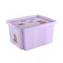 Keeeper Box with lid 15L Karolina “Capybara” 38x29.5x20.5cm soft purple