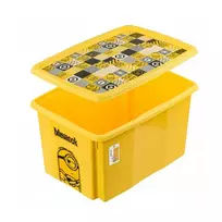 Keeeper Box with lid 45L Karolina “Minions Mosaic” 55.5x40x30cm yellow