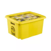 Keeeper Box with lid 24L Karolina “Minions Mosaic” 42.5x35.5x22.5cm yellow
