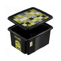 Keeeper Box with lid 24L Karolina “Minions Mosaic” 42.5x35.5x22.5cm black