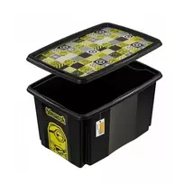Keeeper Box with lid 45L Karolina “Minions Mosaic” 55.5x40x30cm black