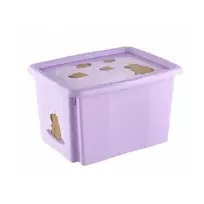 Keeeper Box with lid 30L Karolina “Capybara” 45x35x27cm soft purple
