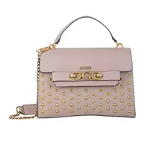 GUESS Zira, Synthetic Leather, Textile Bag, Shoulder Bag, Light Rum, VA848420, For Women