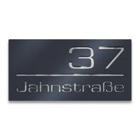 3D namo numerio lentelė iš nerūdijančio plieno, antracito spalvos