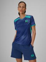 Regular greitai džiūstanti futbolo marškinėliai moterims - denim