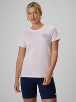 4F T-shirt regular su spauda moterims - rožinis XL
