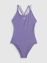 4F Vienos dalies maudymosi kostiumėlis mergaitėms - violetinis 122/128 (6-8 metai)