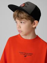 4F Vaikiška kepurė su snapeliu snapback - pilka MT