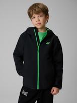 Softshell vėjui atspari striukė membrana 5000 berniukams - juoda