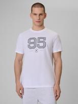 Vyriški T-shirt regular marškinėliai su spauda - balti
