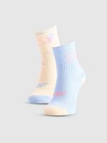 Kojinės casual virš kulkšnies (2-pack) mergaitėms - daugiaspalvės