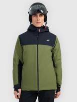 4F Vyriška slidinėjimo striukė 8000 membrana - khaki spalvos XL