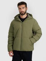 4F Vyriška striukė su sintetiniu kamšalu - alyvuogių/khaki spalvos XL